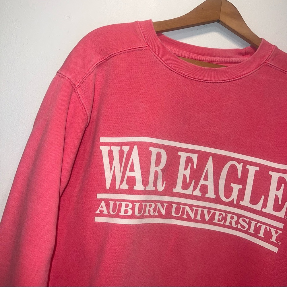 Comfort Colors War Eagle Auburn University Faded Melon Sweatshirt Size Medium - Picture 2 of 7